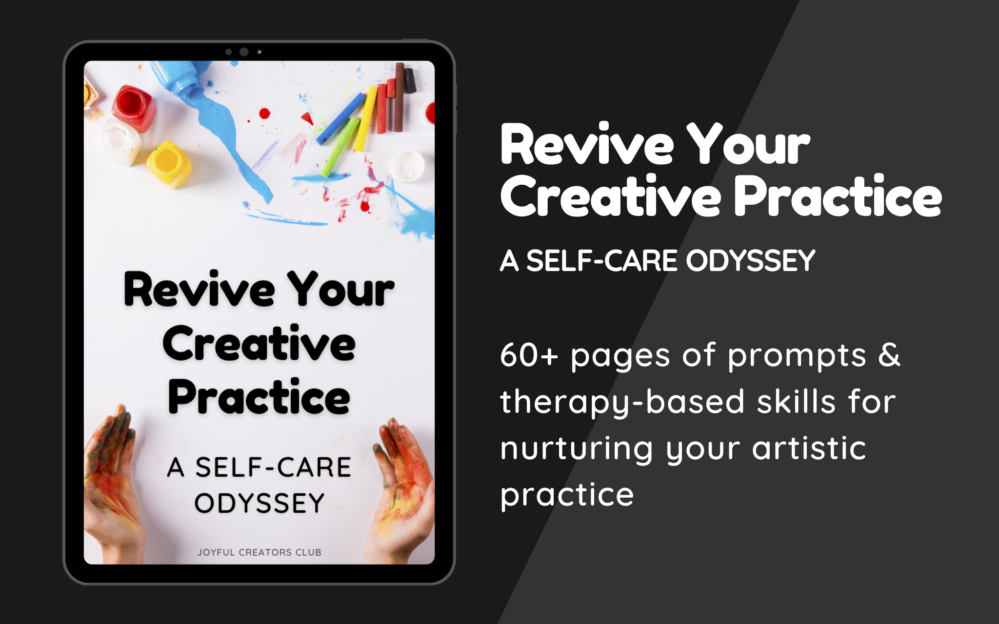 Screenshot of the cover of Joyful Creators Club's workbook for artists and creatives.